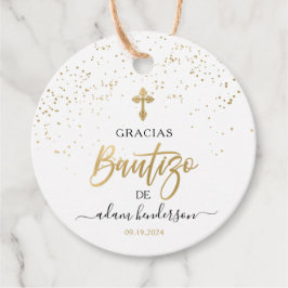 Spanish De Bautizo Gracias Gold Geschenkanhänger