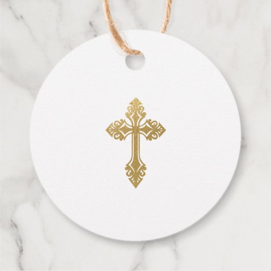 Spanish De Bautizo Gracias Gold Geschenkanhänger (Rückseite)