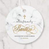 Spanish De Bautizo Gracias Gold Geschenkanhänger (Rückseite)