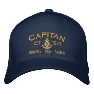 SPANISH El Capitan Jahr und Name des Goldenen Stil Bestickte Baseballkappe