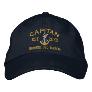 SPANISH El Capitan Jahr und Name für die Anpassung Bestickte Kappe