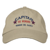 SPANISH El Capitan Nombre del barco y su nombre. Bestickte Kappe (Vorderseite)