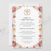 Spanish Elegant Floral Garland Traditional Mexican Einladung (Vorderseite)