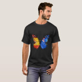 Spanish Falkland Islanders Flag Butterfly T-Shirt (Vorne ganz)