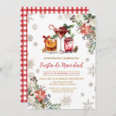 Spanish Fiesta de Navidad Christmas Einladung (Vorne/Hinten)