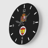 Spanish flag-coat arms large clock große wanduhr (Winkel)