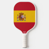 Spanish Flag Custom Monogram Pickleball Schläger (Vorderseite)