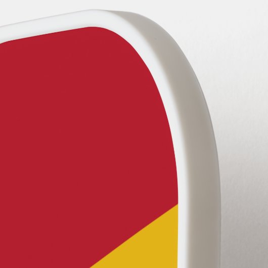 Spanish Flag Custom Monogram Pickleball Schläger (Linke Seite)