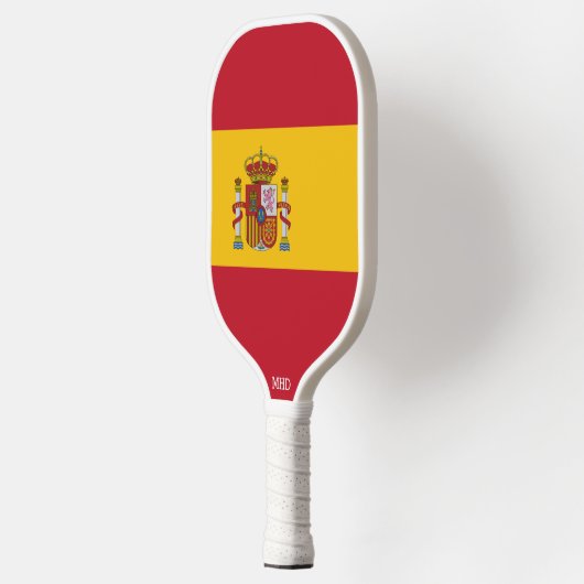 Spanish Flag Custom Monogram Pickleball Schläger (Links)
