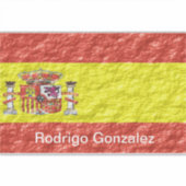 Spanish Flag Design Aufkleber (Vorderseite)