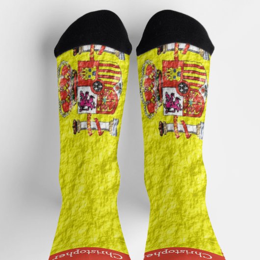 Spanish Flag Design Socken (Oben)