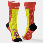 Spanish Flag Design Socken (Gewinkelt)