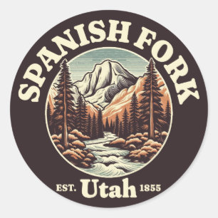 Spanish Fork, Utah Runder Aufkleber