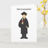 Spanish Graduation Congratulations for Him Karte (Gelbe Blume)