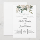 Spanish Greenery Wedding Invitation Einladung (Vorne/Hinten)