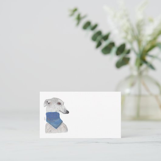 SPANISH GREYHOUND VISITENKARTE (Stehend Vorderseite)