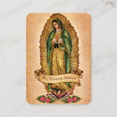 Spanish Guadalupe Mary Funeral Prayer Holy Card Platzkarte (Vorderseite)