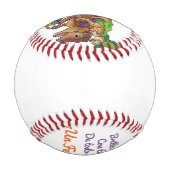 SPANISH Halloween Dinosaur Baseball Gastgeschenk (Rückseite)