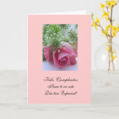 Spanish: Happy Birthday/ Feliz Cumpleanos Karte (Gelbe Blume)