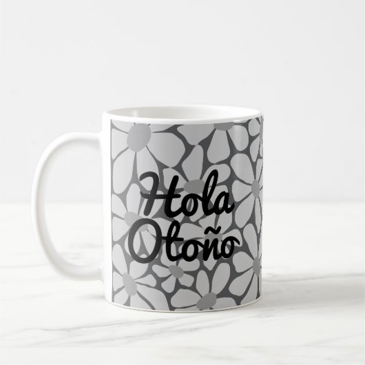 Spanish Hello Autumn Fall Vibes Personalisieren Kaffeetasse (Links)