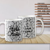 Spanish Hello Autumn Fall Vibes Personalisieren Kaffeetasse