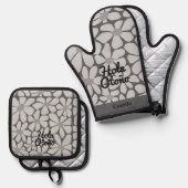 Spanish Hello Autumn Fall Vibes Personalisieren Ofenhandschuh & Topflappen-Set (Vorderseite/Rückseite)