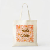 Spanish Hello Autumn Fall Vibes Personalisieren Tragetasche (Vorne)