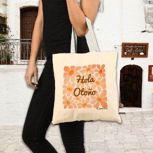 Spanish Hello Autumn Fall Vibes Personalisieren Tragetasche