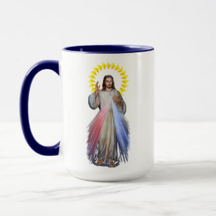 Spanish Jesus of Mercy En Vos Confio Tasse