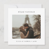 Spanish Language Christmas Feliz Navidad Foto Feiertagskarte (Vorderseite)