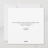 Spanish Language Christmas Feliz Navidad Foto Feiertagskarte (Rückseite)