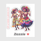 SPANISH LESSONS AUFKLEBER (Blatt)