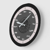Spanish Letter Numbers Große Wanduhr (Winkel)