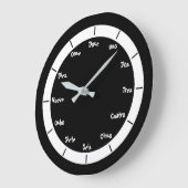 Spanish Letter Numbers Große Wanduhr (Winkel)