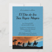 Spanish Light Blue Sunset Drei Könige Weihnachten Einladung (Vorderseite)