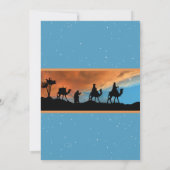 Spanish Light Blue Sunset Drei Könige Weihnachten Einladung (Rückseite)