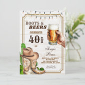 Spanish Mexican Cowboy Adult Man Einladung (Stehend Vorderseite)