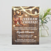 Spanish Mexican Cowboy Cumpleaños Vaquero Einladung (Stehend Vorderseite)