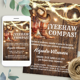 Spanish Mexican Cowboy Cumpleaños Vaquero Einladung