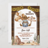 Spanish Mexican Wild West Cowboy Baby Shower Einladung (Vorderseite)