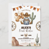 Spanish Mexican Wild West Cowboy First Rodeo Einladung (Vorderseite)