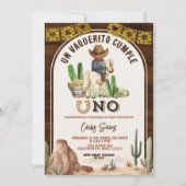 Spanish Mexican Wild West Cowboy turning one Einladung (Vorderseite)