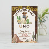 Spanish Mexican Wild West Cowboy turning one Einladung (Stehend Vorderseite)