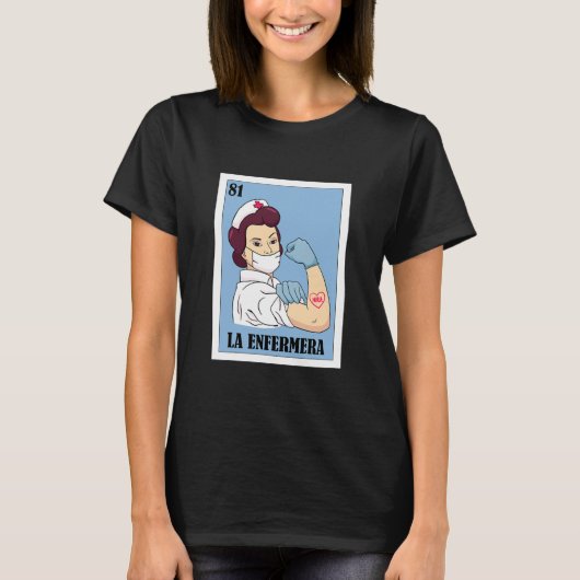 Spanish Nurse Lottery Mexican Bingo La T-Shirt (Vorderseite)