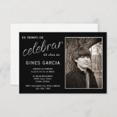 Spanish Photo Birthday Einladung (Vorne/Hinten)