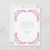 SPANISH PINK ROSES QUINCEAÑERA | DANKESKARTE (Rückseite)