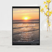 Spanish: puesta de sol y poema Pesame / sympathy Karte (Gelbe Blume)