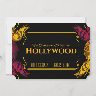 SPANISH quinceañera altes HOLLYWOOD GEBURTSTAG Tic Einladung