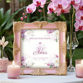 Spanish Romantic Exquisite Floral Orchids Bouquets Poster