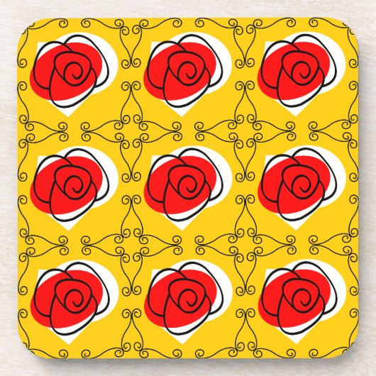 Spanish Rose Multicoaster plastic Getränkeuntersetzer (Vorderseite)